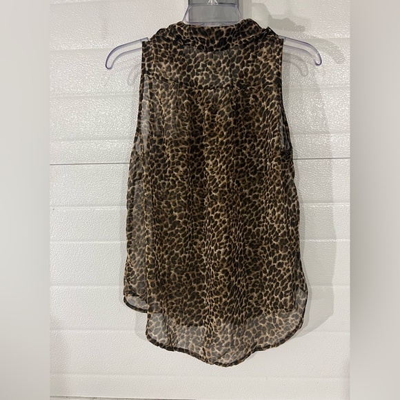 Wet seal sleeveless leopard print sheer top size medium - Picture 3 of 3